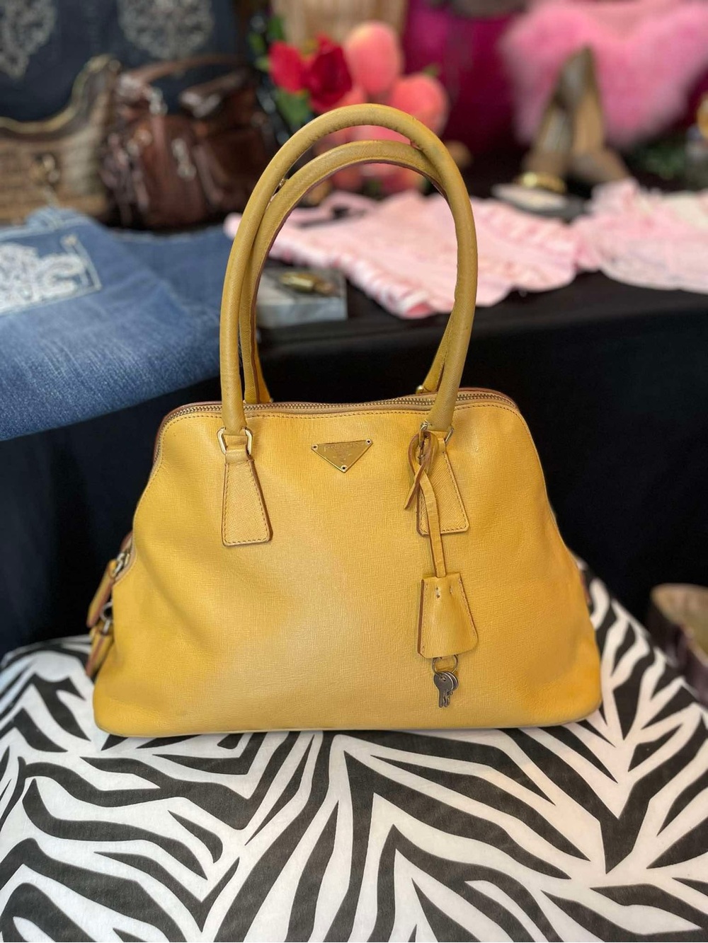 Mustard yellow Prada Promenade